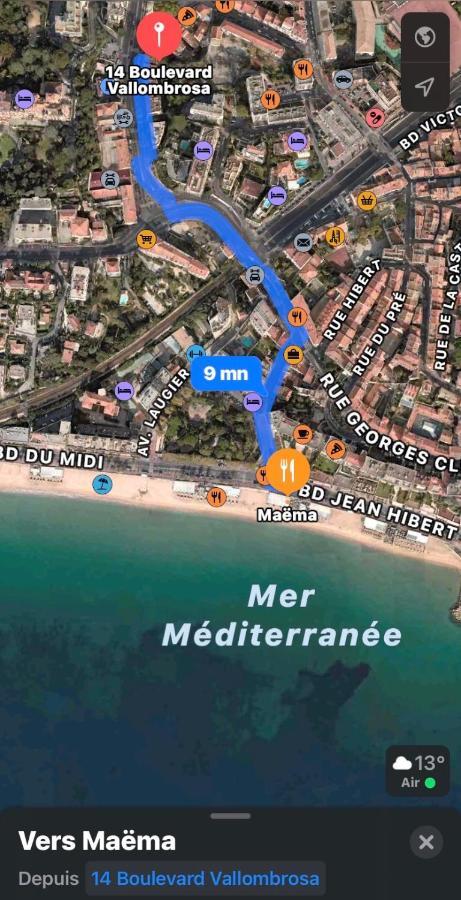Luxurious Studio In Cannes 450M From Sea With Terrace And Air Conditioning And Private Parking المظهر الخارجي الصورة